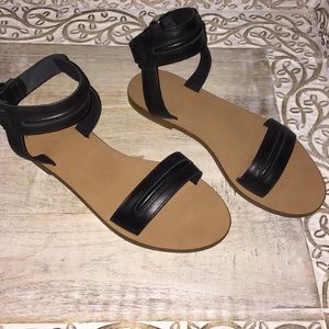 J Crew leather/wooden flats